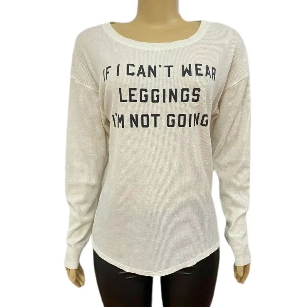 Victoria’s Secret Pink thermal Round Neck Long Sleeve Tee Shirt top